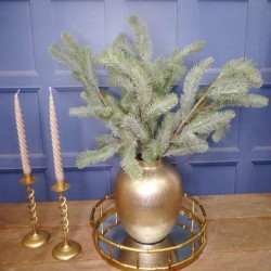 Artificial Christmas Pine with Silver Glitter 70cm - X22026 