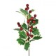 Artificial Holly Branch Variegated 43cm - X21097 BAY3B