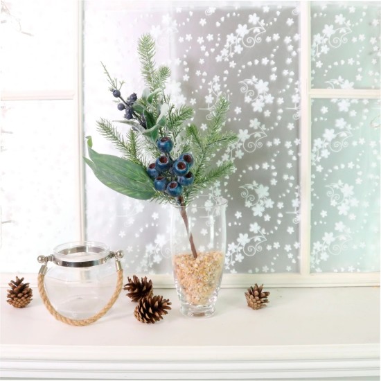 Artificial Blueberries and Pine Stem 45cm - X25043 Artificial Blueberries and Pine Stem 45cm - X25043