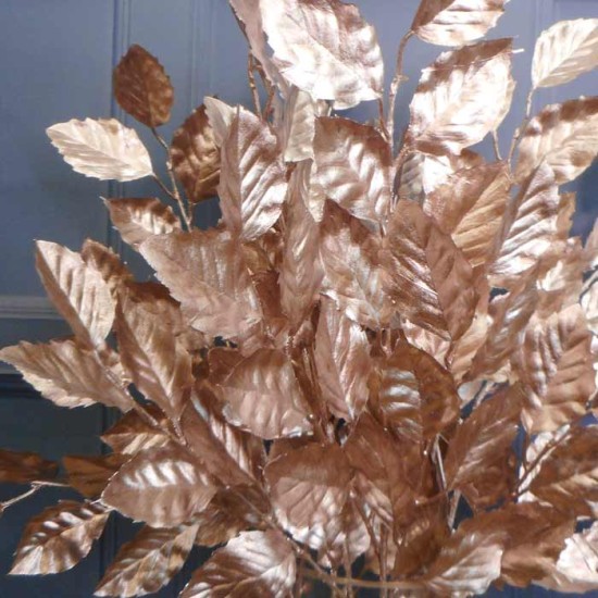 Rose Gold Metallic Bayleaves Spray 71cm - X22063 BAY2C