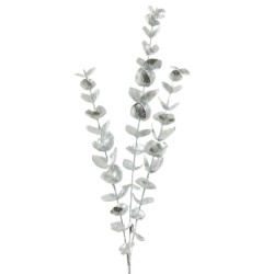 Chrome Eucalyptus Spray Silver 77cm - X25029