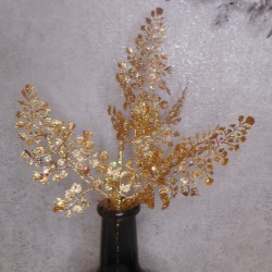 Gold Glitter Maidenhair Fern Spray 46cm - X20016