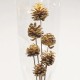 Gold Pine Cones on Sticks Pack of 6 - X25040 Gold Pine Cones on Sticks Pack of 6 - X25040
