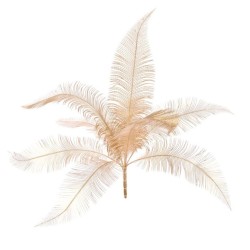 Metallic Feather Fern Plant Gold 47cm  - X25056