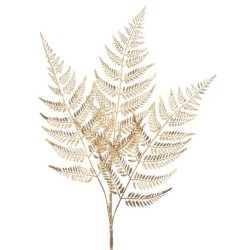 Metallic Fern Spray Gold 66cm - X25067