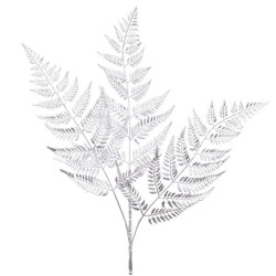 Metallic Fern Spray Silver 66cm - X25068