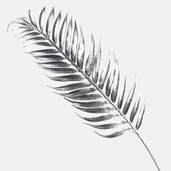 Metallic Palm Leaf Silver 85cm - X23037 BAY2B