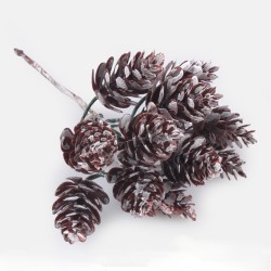 Mini Frosted Fir Cones 12 Pack - X23049 BAY3D