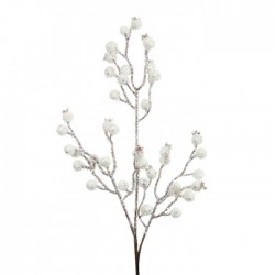 Artificial Snowberries Branch with Glitter Frosting - X21041 : Next delivery due Sept 2022