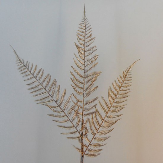 Glitter Christmas Fern Spray Bronze 85cm - X21028