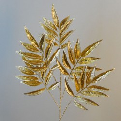 Glitter Ficus Leaves Gold 68cm - X20051 