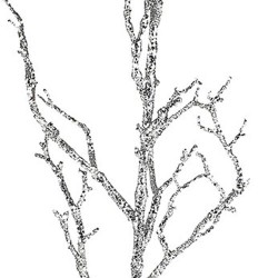 Artificial Twig Branch Silver 58cm - X19078 BAY3B