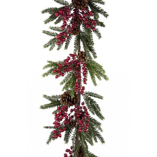 Sabina Pine & Berry Luxury Christmas Garland - OX001c FR3