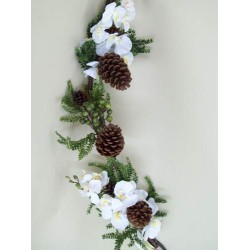 Opulence Orchid and Berry Christmas Garland - OX061c 