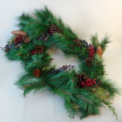 Artificial Christmas Garlands Pine Cones and Berries 180cm - 18X022