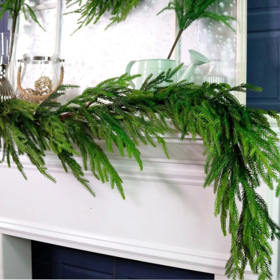 Real Touch Norfolk Pine Garland 158cm - X25032 Real Touch Norfolk Pine Garland 158cm - X25032