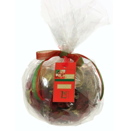 Christmas Wishes Pot Pourri filled Fish Bowl 20cm - X25027 Christmas Wishes Pot Pourri filled Fish Bowl 20cm - X25027