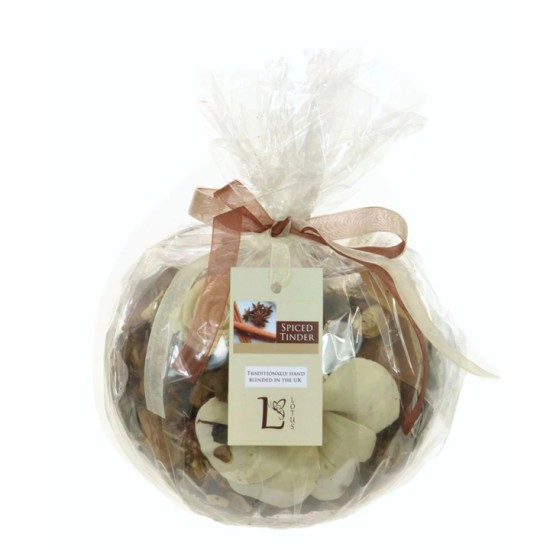 Spiced Tinder Pot Pourri filled Fish Bowl 20cm - X25028 Spiced Tinder Pot Pourri filled Fish Bowl 20cm - X25028