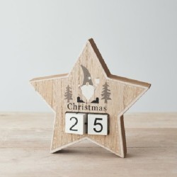 Christmas Countdown Star 15cm - X24064