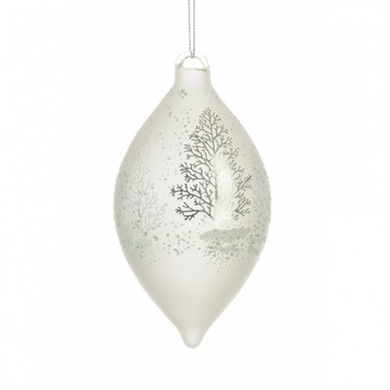 150mm Glass Cadence Finial Christmas Baubles - 17X043