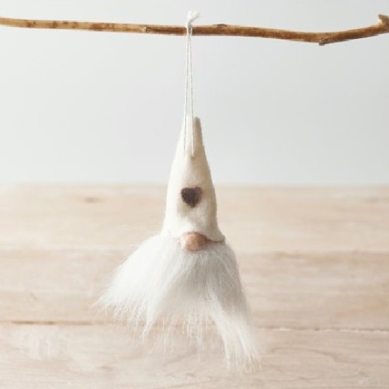 Felt Gonk Hanger Cream 100mm - X24052 BC Felt Gonk Hanger Cream 100mm - X24052 BC