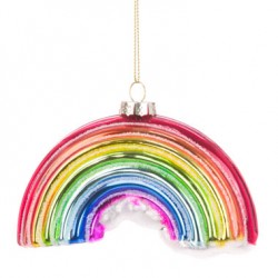 Glass Rainbow Christmas Baubles - X21062