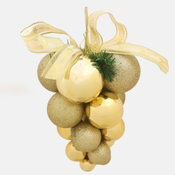 25cm Grape Shatterproof Christmas Baubles Gold - X23057