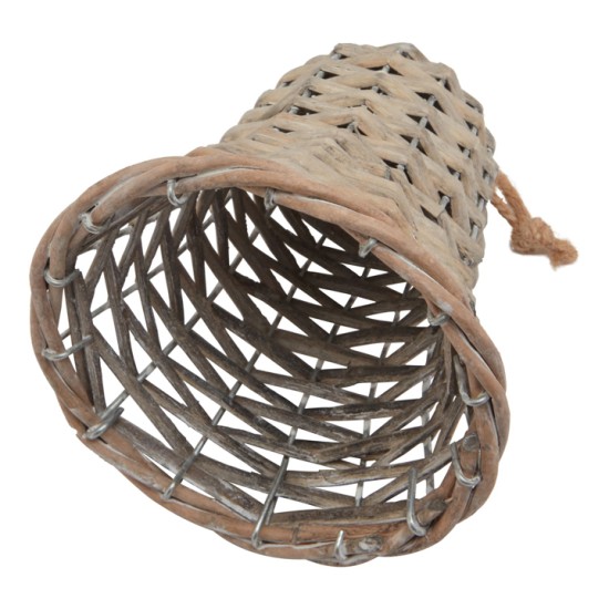 The Noel Collection Medium Wicker Bell Decoration  - X24032 BAY3C