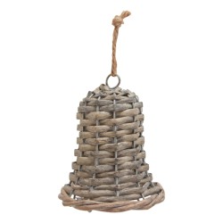 The Noel Collection Small Wicker Bell Decoration  - X24031 