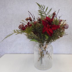 Christmas Poinsettias Posy Red 32cm - X23010