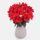 Poinsettia Bush Red Velvet 24 Flowers 38cm - X23054 BAY4D