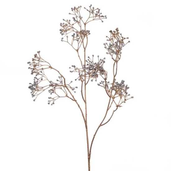 Chrome Gypsophila Spray Silver 84cm - X25055