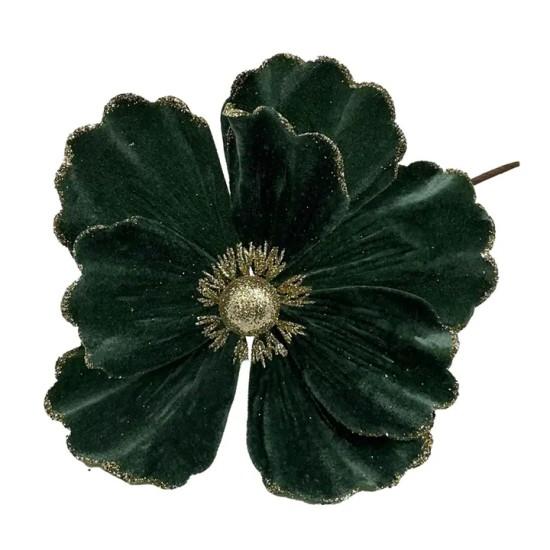 Velvet Magnolia on Short Stem Green - X25020