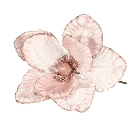 Velvet Magnolia on Short Stem Pink - X25005 Velvet Magnolia on Short Stem Pink - X25005