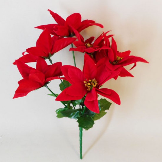 Poinsettia Bush Red Velvet - 18X072 BAY2B