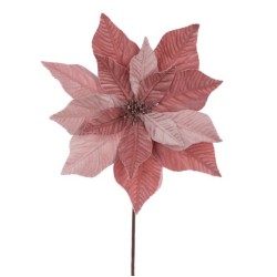 Velvet Poinsettia Pink 50cm - X25064