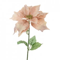 64cm Pink Velvet Poinsettia - X22010 : Delivery due Sept 2022