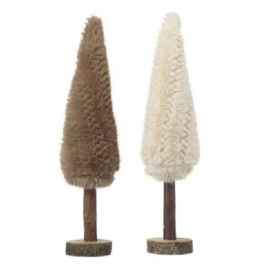 Fur Christmas Tree Brown 36cm - X24070