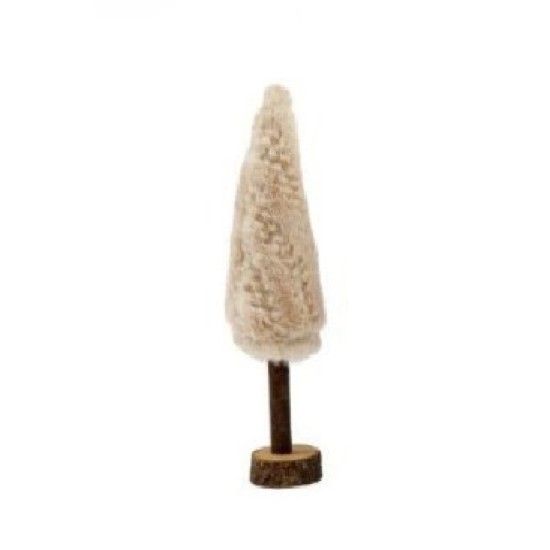 Fur Christmas Tree Cream 30cm - X24073