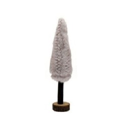 Fur Christmas Tree Grey 30cm - X24074