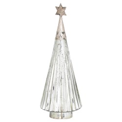 Star Topped Glass Decorative Large Tree 47cm - X24076