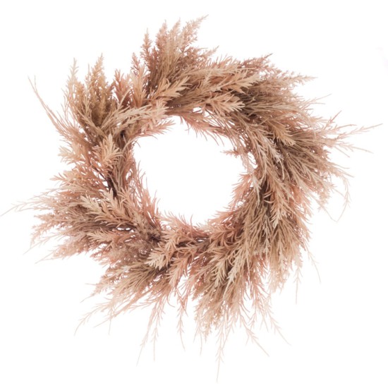 Artificial Pampas Wreath Blush 60cm - X23022 