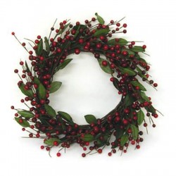 Christmas Artificial Berry and Leaf Wreath - X078 