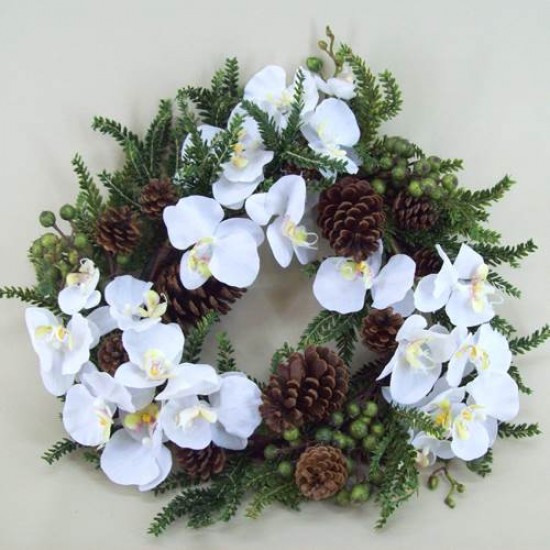 Opulence Orchid and Berry Christmas Wreath - OX061a 