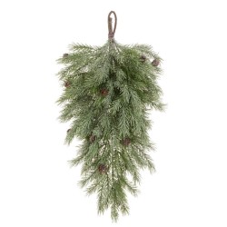 Frosted Pine Teardrop Hanger 51cm - X25080