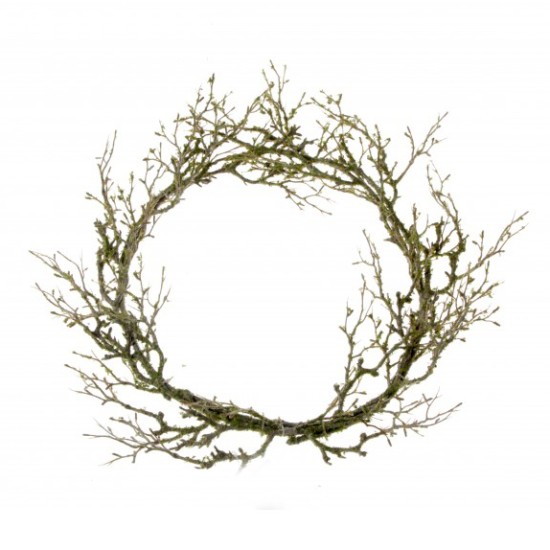 Mossed Twig Wreath Natural 60cm - X24021 BAY4A