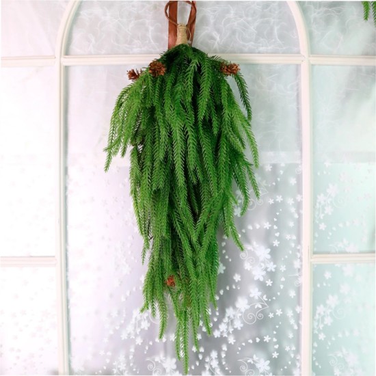 Real Touch Norfolk Pine Teardrop Swag 63cm - X25033 Real Touch Norfolk Pine Teardrop Swag 63cm - X25033