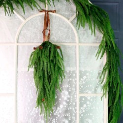 Real Touch Norfolk Pine Teardrop Swag 63cm - X25033