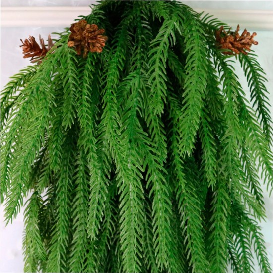 Real Touch Norfolk Pine Teardrop Swag 63cm - X25033 Real Touch Norfolk Pine Teardrop Swag 63cm - X25033