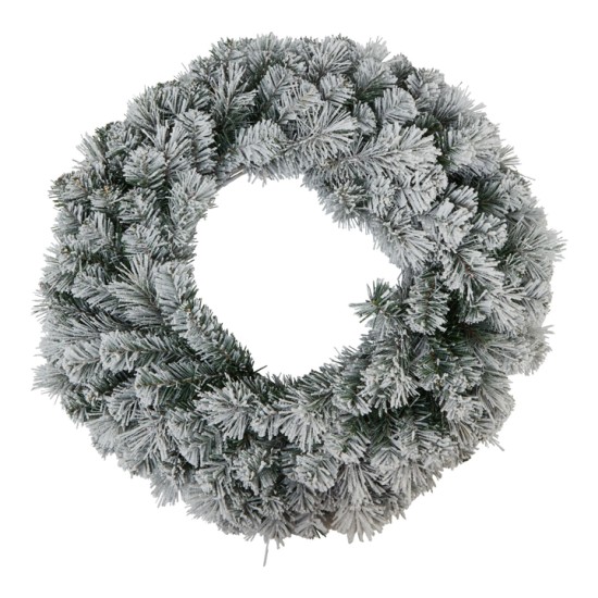 Snowy Double Pine Christmas Wreath 60cm - X24030